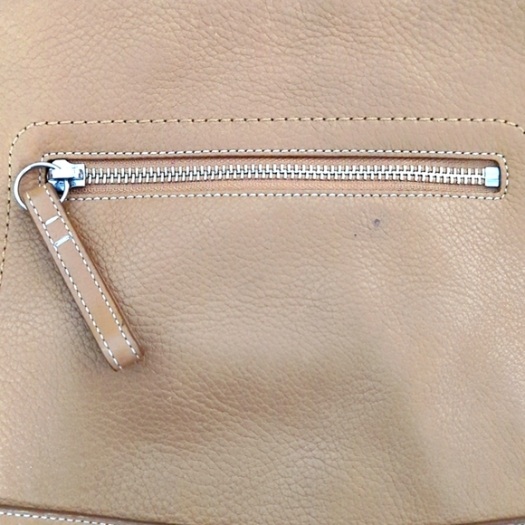 Coach Pebble Leather Tan Soft Purse Shoulder Bag Crossbody - Picture 8 of 17